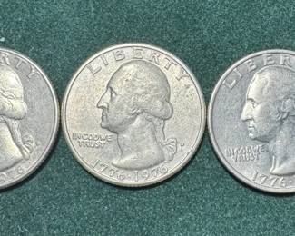 3 BiCentennial Quarters