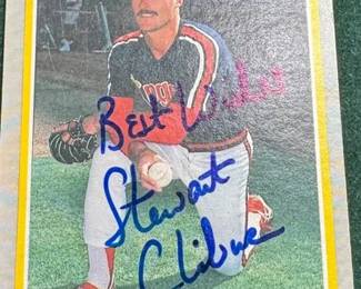 Stewart Cliburn California Angels Signed Autograph 1985 Fleer Baseball Card