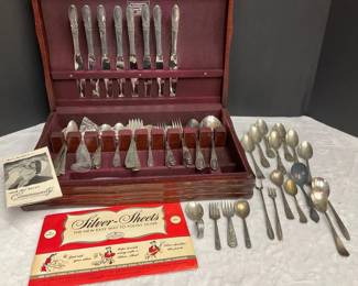 1950s Oneida Community White Orchard Silver Plate Flatware More