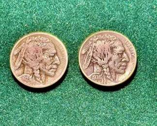 1929 Buffalo Nickel 1936 Buffalo Nickel