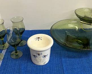 Vintage Green Glassware More