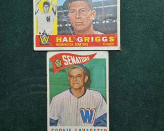 1960 Baseball Cards Cookie Lavagetto Hal Griggs