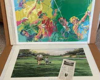 Lifes Little Lessons Limited Edition Lithograh by Mike Capser Golf Champions by Leroy Neiman