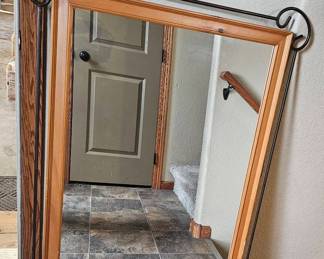 Wood Metal Mirror
