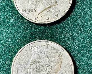 1982 1984 Kennedy Half Dollars