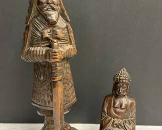Vintage Guanyin Buddha Chinese Warrior