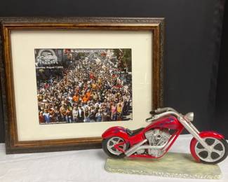 2010 Sturgis Rally Framed Picture Chopper Motorcycle