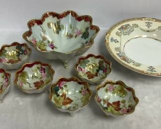 Seven Piece Nippon The Yamato Hand Painted Porcelain Bowl Set More