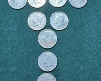 1970s Kennedy Half Dollars 9 Total