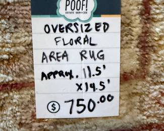 Oversized Floral Area Rug