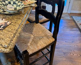 MacKenzie - Childs Checkerboard Plate, Chairs 