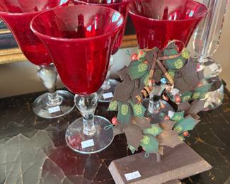 Glass Sets, Christmas Stocking Holders 