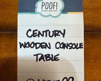 Century Wooden Console Table