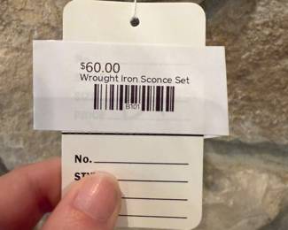 Wrought Iron Sconce Set 