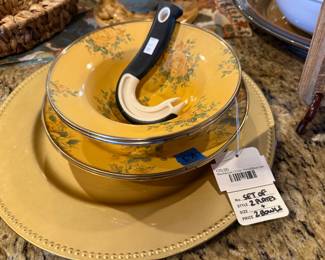 MacKenzie-Childs Plate & Bowl Set 