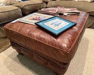 Leather Ottoman (A) 