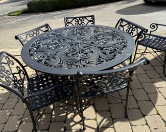 Wrought Iron Outdoor Table 