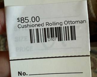 Cushioned Rolling Ottoman