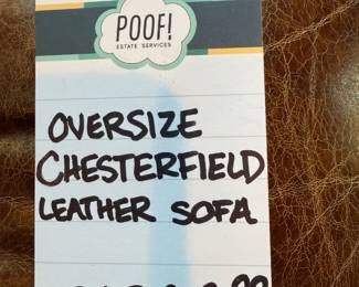 Oversized Chesterfield Leather Sofa 