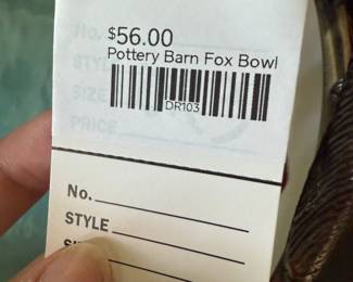 Pottery Barn Fox Bowl