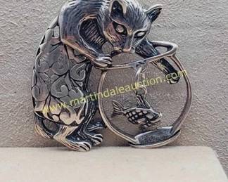 Sterling silver brooch