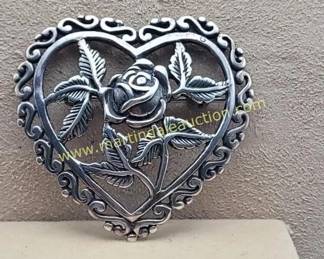 Sterling silver brooch