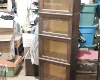 MACEY 4-Section 1/2 Size Barrister Bookcase Quartered  Oak Golden, (very nice