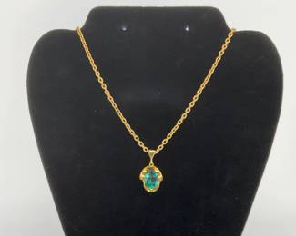 Gold Plated Spinel Necklace