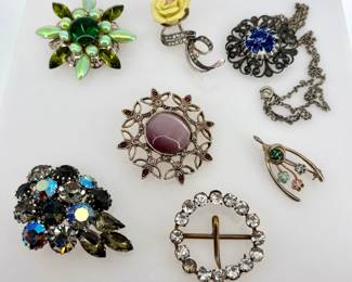 Vintage Rhinestone brooches