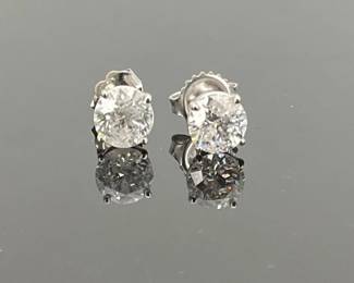 Diamond solitaire earrings
