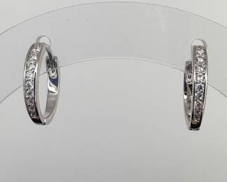 Moissanite Hoop Earrings