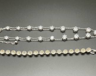 Vintage Judy Lee Diamante Tennis Bracelets