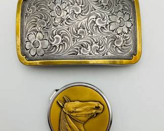 Vintage Western Belt buckle and money clip