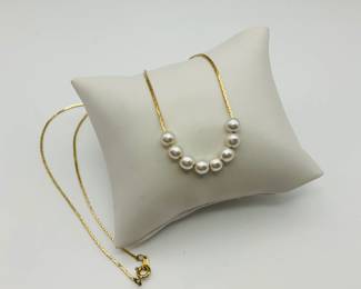 faux pearl necklace
