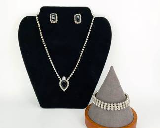 Vintage Rhinestone Jewelry Set