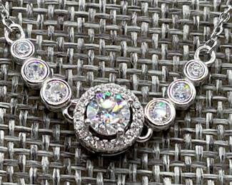 Moissanite Silver necklace