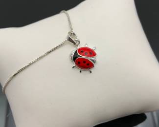 sterling ladybug necklace