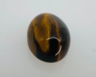 Oval cut tigers eye cabochon