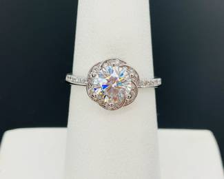 Moissanite Silver Ring
