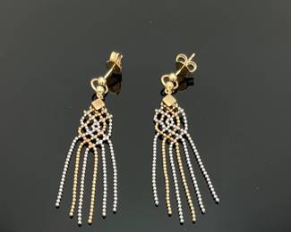 Gold Chandelier Style dangle earrings