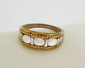 Sterling opal ring