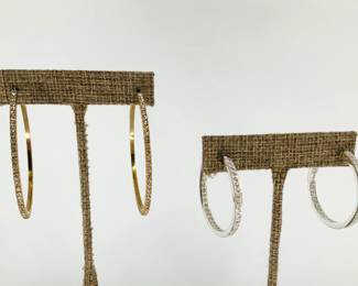 Rhinestone Hoop Earrings