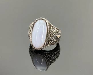 Silver Magnesite Ring
