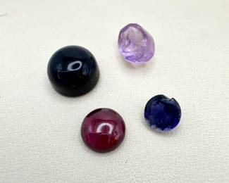 mixed gemstones