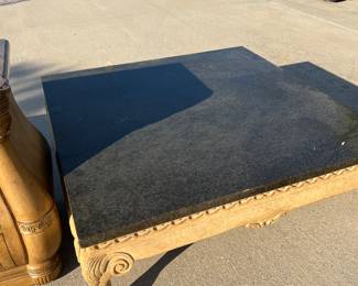 Slate top large coffee table 