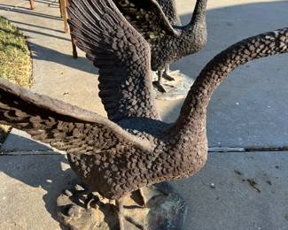 Two of many bronze geese!