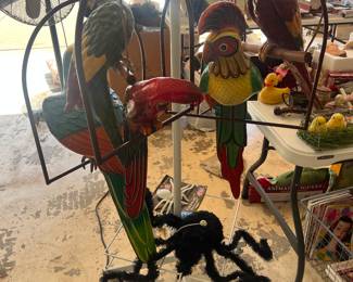 Papier Mache parrots, famous maker - lots to choose from!