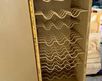 Inside the funky wine cabinet