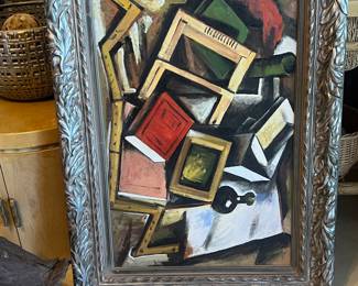 Framed  abstract art