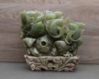 Carved Jade Chinese Koi Fish